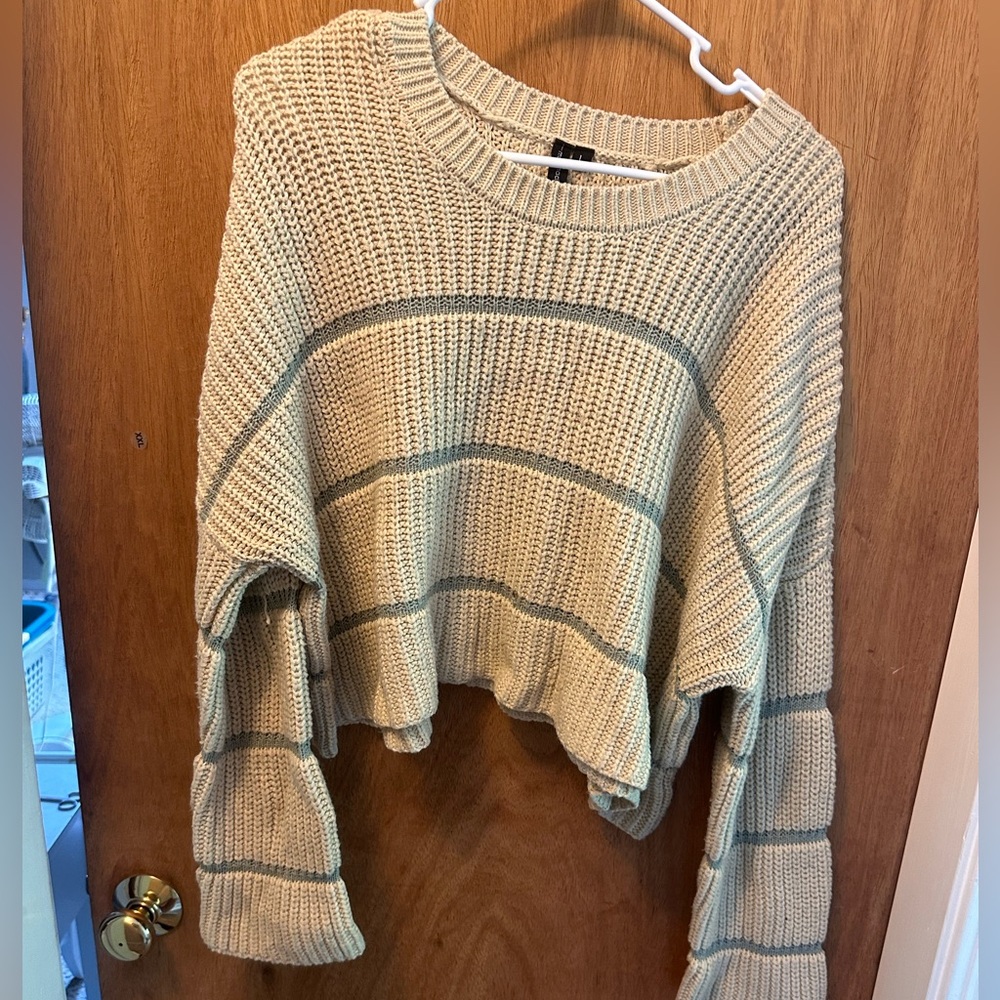 Moon and Madison L tan sweater